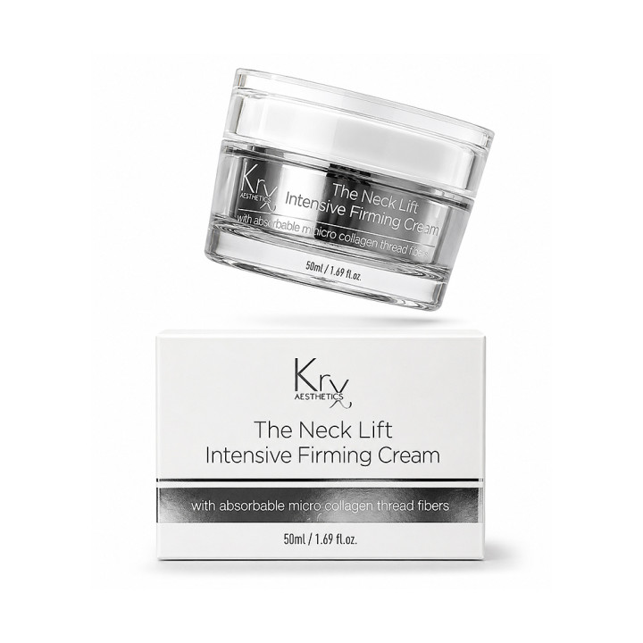 NECK LIFT CREAM. Интенсивный анти-эйдж крем для шеи и декольте с 6-ю видами растворимого Микроколлагена (коллагеновые нити) и 22-мя активными ингредиентами для клеточного омоложения, 50 гр